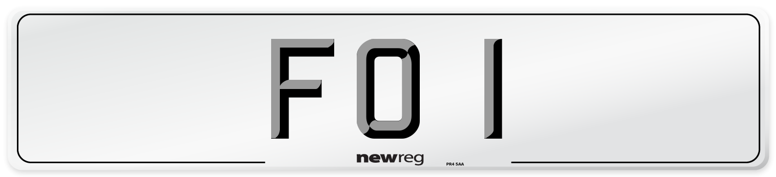 FO 1 Number Plate from New Reg